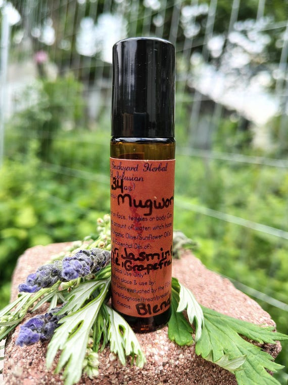 Essential Oil Sleep Relaxing Blend Roller w/ Lavender, Jasmine, Roman Chamomile, Grapefruit, & Sweet Orange in Mugwort Infused Sunflower oil
