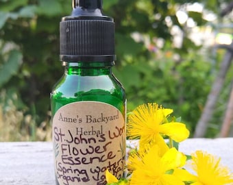 St. John's Wort (Hypericum perforatum) Flower Essence for Soul Balance, Power, Protection, Strength, Nightmares, Fears(.5, 1 or 2 oz.)
