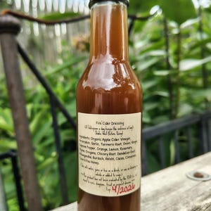 Fire Cider Spicy Extract with Horseradish, Garlic, Ginger, Turmeric, Clove, Cayenne, Lemon, Orange, Thyme, Oregano & Raw Honey 5 or 12 oz.