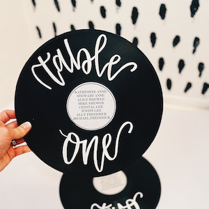 Vinyl Record Seating Chart, Retro Seating Chart, Vinyl Record Table Seating Plan, Unique Seating Plan, Record Table Plan Alternative Idea