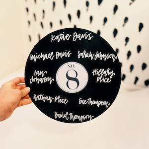 Authentic Vinyl Record Seating Chart, Music Theme Wedding, Unique Seating Plan, Vintage Wedding Name Chart, Unique Wedding Table Plan