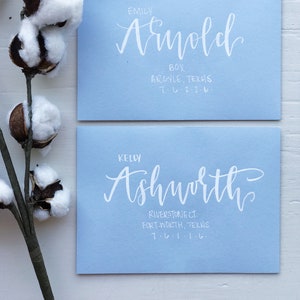 Handgeschreven kalligrafie envelop adressering - kalligrafie bruiloft uitnodiging envelop adressering-KATIE stijl