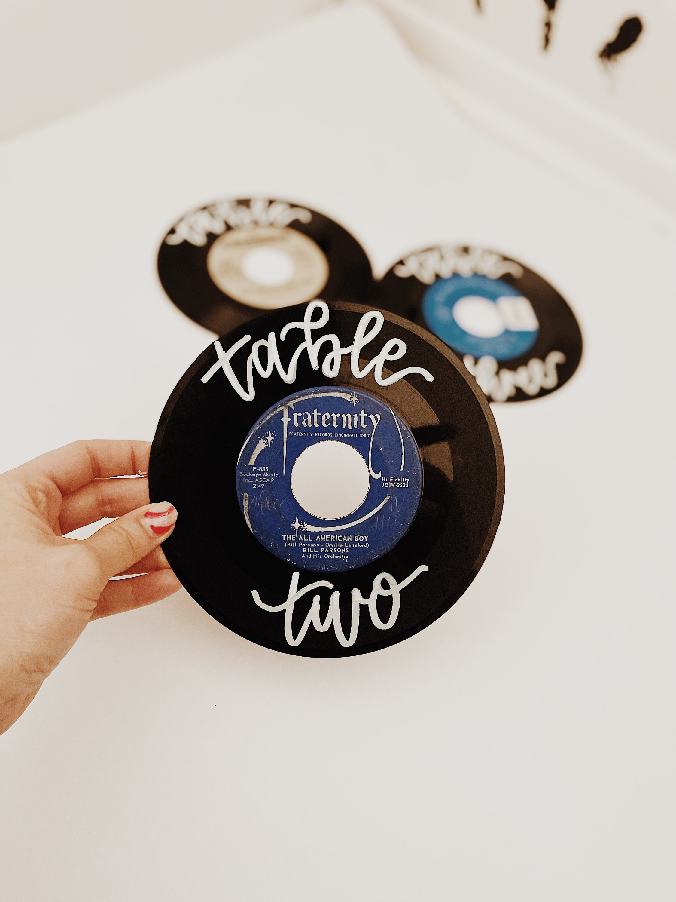 Black Vinyl Record Table Numbers, Wedding Table Decor, Black Table ...