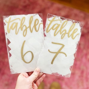 Calligraphy Table Numbers, Wedding Table Numbers, Wedding Sign, Sign Package, Clear Acrylic Sign, Welcome Sign, Welcome, Wedding Decorations