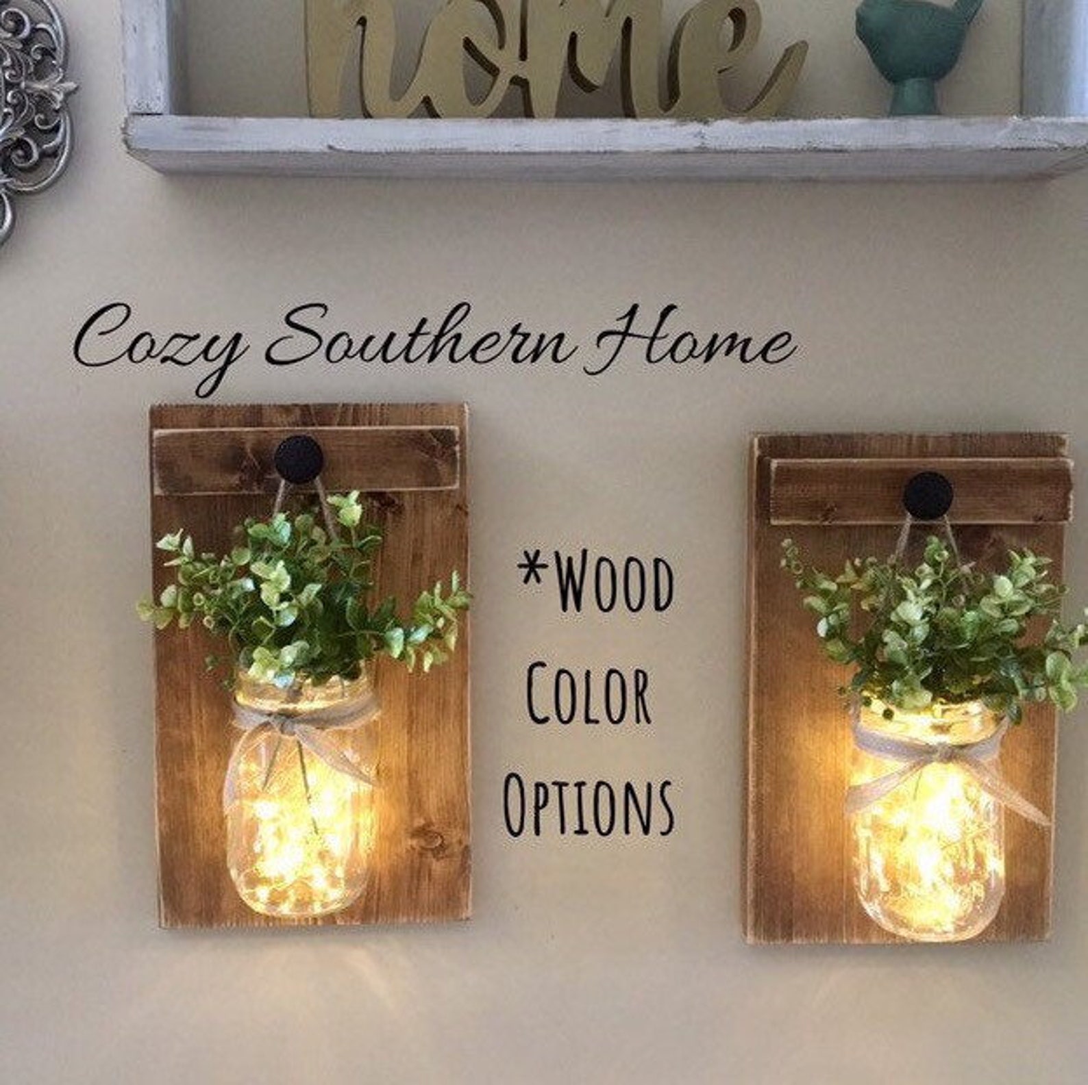 Set of 2 Sconces Wall Decor Wall Sconce Lighted Sconce Etsy