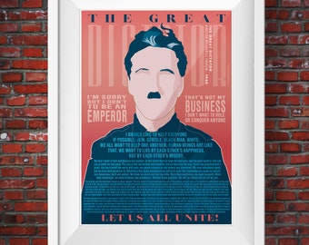 The Great Dictator Speech Charlie Chaplin A1 Poster | Etsy