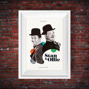 Laurel and Hardy &quot;Stan and Ollie&quot;, A3 Art poster print, Home Style, Unframed