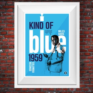Miles Davis "Kind of blue", A3 Kunstdruck, ungerahmt