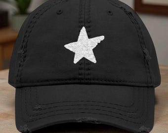 Cosmic Star Embroidered Baseball Hat Gift, Starry Night Sky Headwear Gift for Her Best Friend, Unique Shooting Star Accessory Distressed Cap