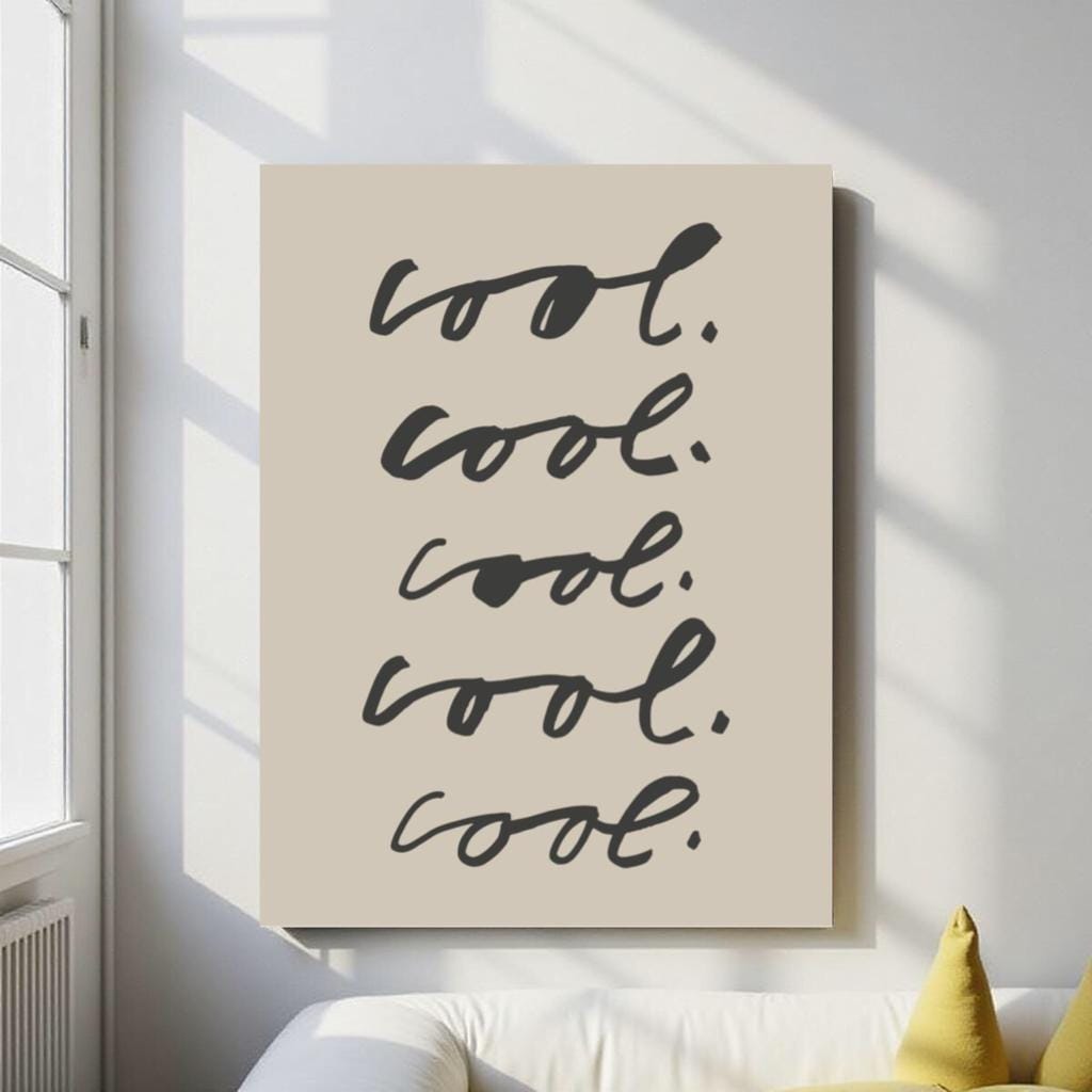 Cool Handwritten Script Art Poster, Unique Modern Wall Decor Gift for ...