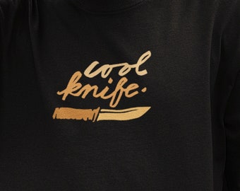 Cool Knife Halloween Tee, Horror Knife Lover Shirt, Scary Movie Blade Slicer, Cute Knife, Comfort Colors Black, Knife Collector T-shirt