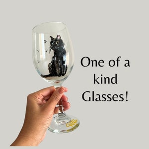 Handgeschilderd wijnglas, Gepersonaliseerde wijnglazen, Handgeschilderd glaswerk