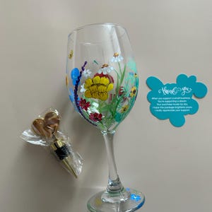 Handgeschilderde wijnglazen, Gepersonaliseerde wijnglazen, Handgeschilderd glaswerk