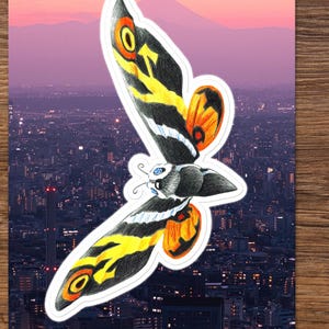 Giant 8&quot; Mothra Sticker