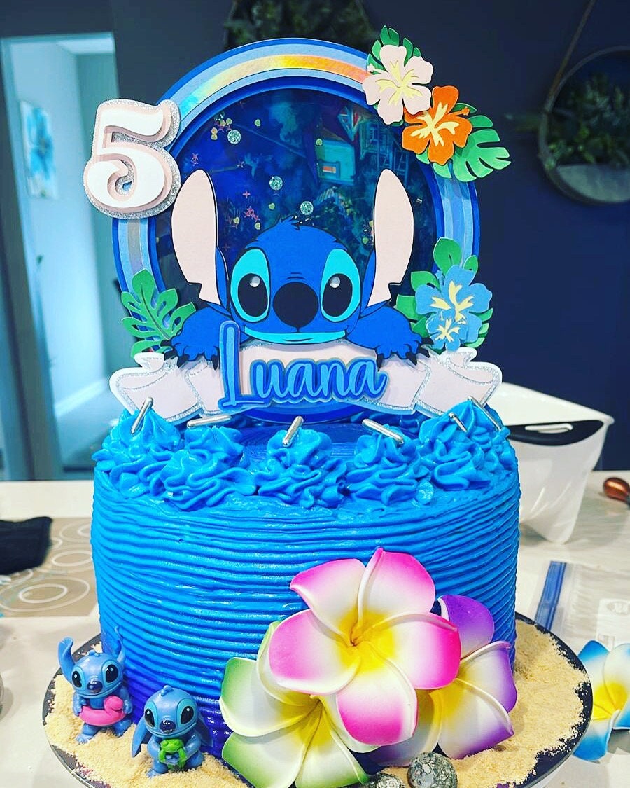 Stitch Décoration de gâteau comestible disque Azyme Sucre personnalisé