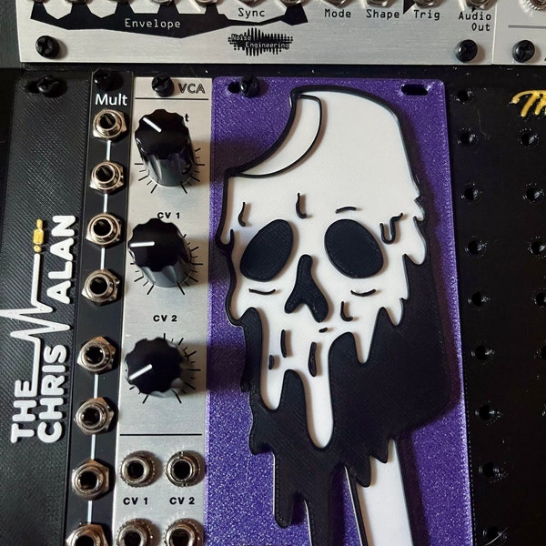 12HP Art Skull Popsicle Eurorack 3D Blank Plate