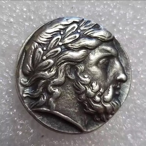 Ancient Greek Drachma Silver Coin Replica Greece – Zeus & Horseman Rider
