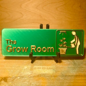 The Grow Room Sign - Weed/Marijuana Grower Plaque (GG)