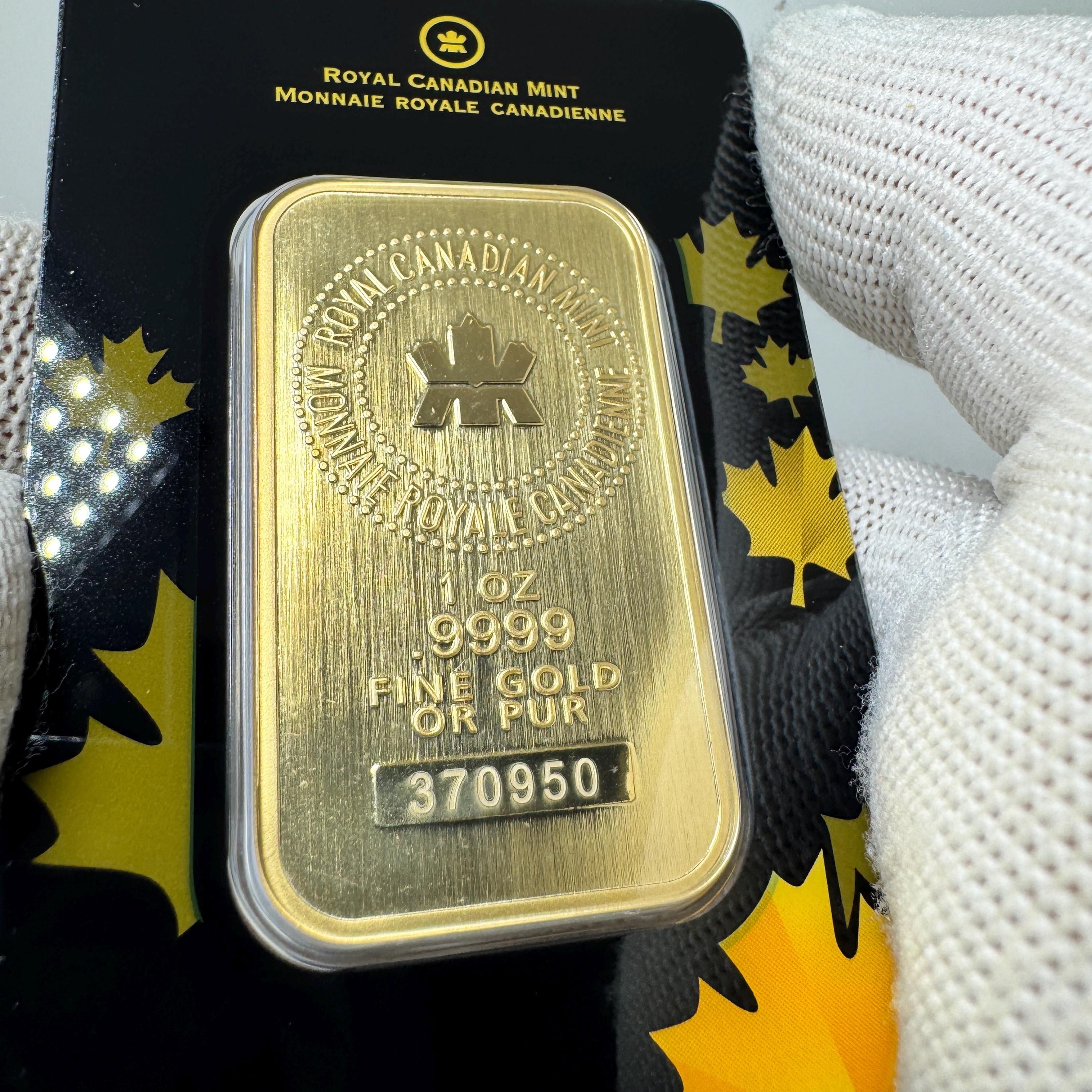 REPLICA Royal Canadian Mint 1 Ounce Gold Bar AAA Replica Gold
