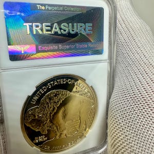 REPLICA 1oz Buffalo Coin 2024 Gold-Plated Collectible Bullion