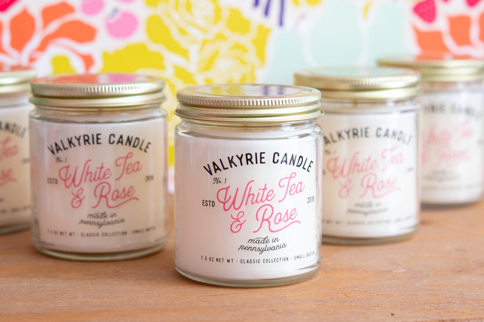 White Tea & Rose Candle Etsy