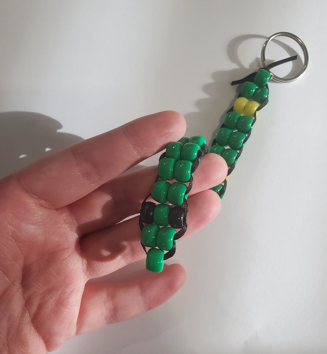 Beaded Snake Keychain Etsy