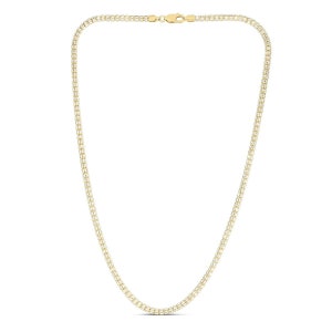 14k Ice Chain Gold Two Tone Diamond Cut 14k Unique Ice Link Chain Yellow & White Gold