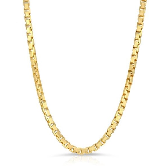 Yellow gold box chain deals