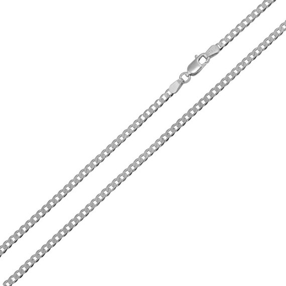 6.6mm Men//Women/'s Stylish Italian 925 Silver 14K YG Plated Curb Chain Necklace