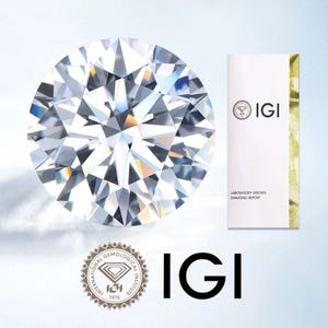 Round Lab Grown Diamond Loose Stones IGI Certified D/E/F VS