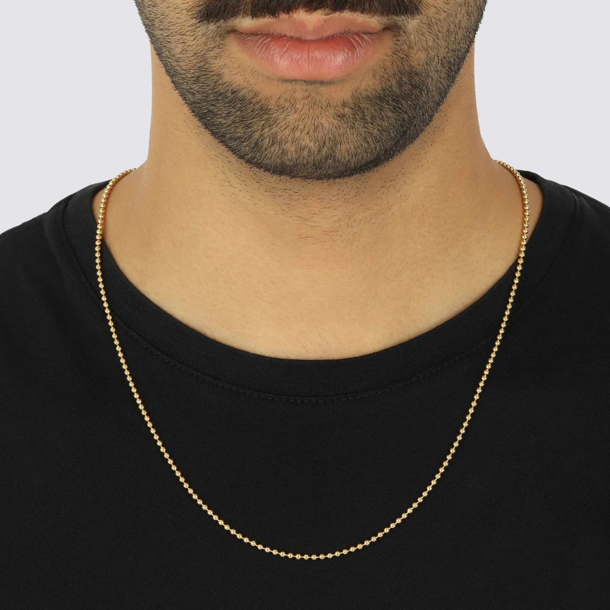 ネックレス・ペンダント VINTAGE HOLLYWOOD Round Ball Lock Chain Necklace BMH1316 il_1080xN.2807100868_3d79.jpg