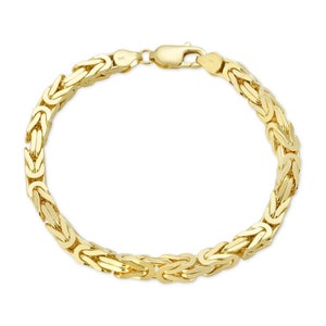 14k Yellow Gold Byzantine Bracelet 7"-8" Inches 1.7MM-5MM