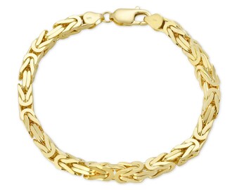 Details about 14k Rose Gold Plated Square Byzantine Bracelet Link Chain 7.8" Details about 14k Rose Gold Plated Square Byzantine Bracelet Link Chain 7.8"