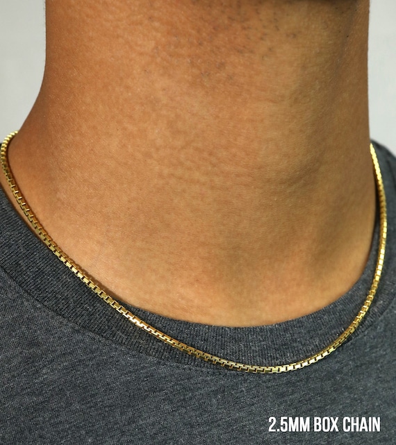 2.5 mm gold box chain deals