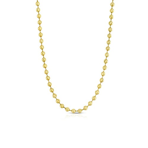 Adjustable 1mm Diamondcut Ball Bead Chain Necklace Adjusts Etsy