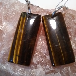 TIGER EYE EARRINGS/Golden Tiger Eye Earrings/Dangle Earrings/Gemstone Earrings/TIger Eye Jewelry/Unique Earrings/Boho Earrings/Handmade