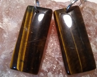 TIGER EYE EARRINGS/Golden Tiger Eye Earrings/Dangle Earrings/Gemstone Earrings/TIger Eye Jewelry/Unique Earrings/Boho Earrings/Handmade