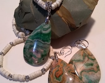 Jewelry Set/Jasper Jewelry Set/Jasper Pendant /Jasper Earrings/ Bracelet/Unique Jewelry/Handmade Jewelry/Bohemian Jewelry/Gemstone Jewelry