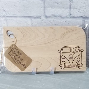 Manatee Bus Charcuterie Serving Cutting Board Functional Art for Kitchens, Boats, RVs, Picnics, Game Night, Tea Time - Food Safe