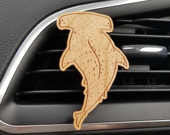 Shark-tastic Car Vent Clip Air Freshener | Maple Wood | Includes 3mL Fragrance Oil