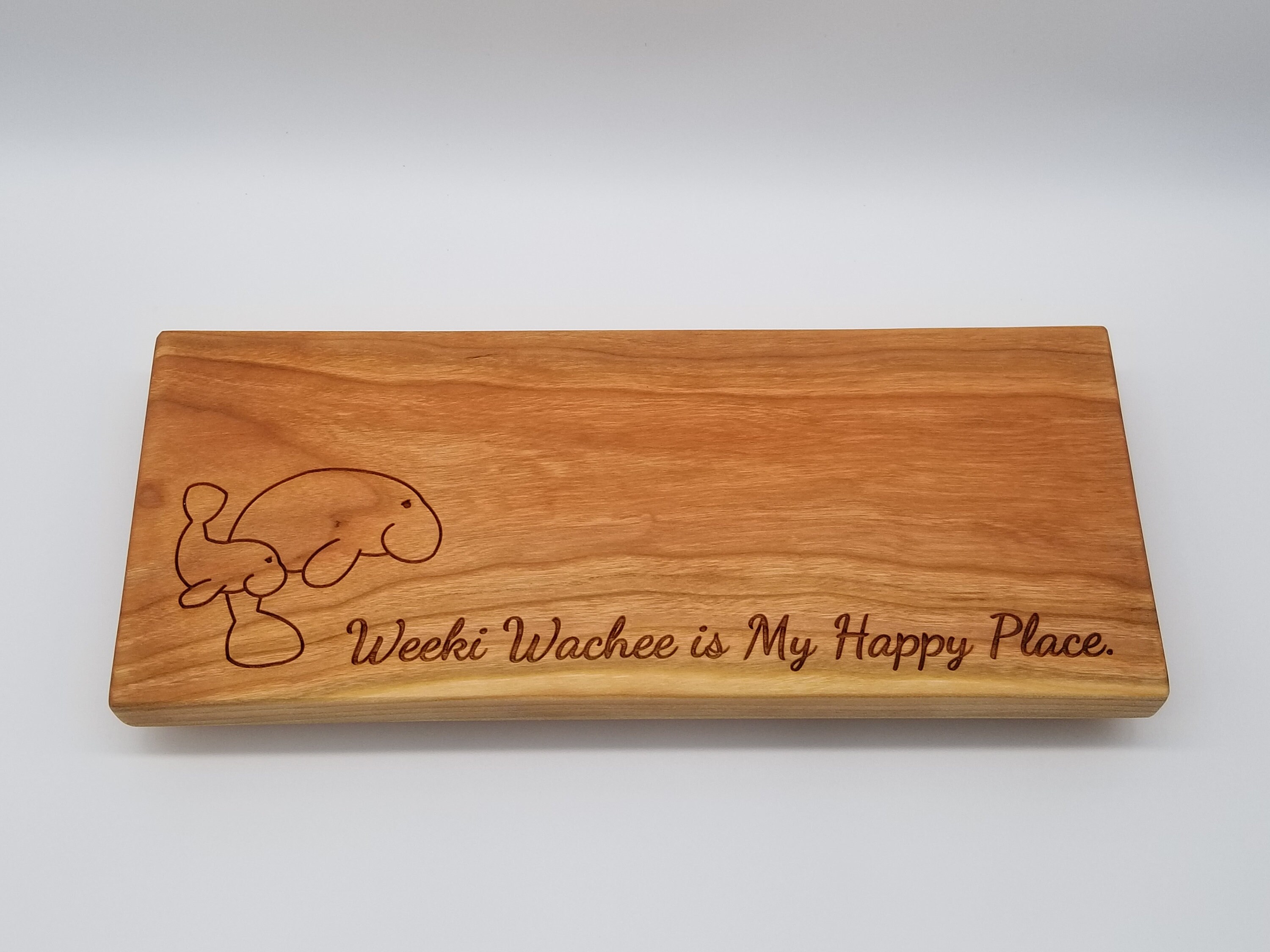 Mom & Baby Manatee Hardwood Raised Tray Home Decor Plant Stand Soap