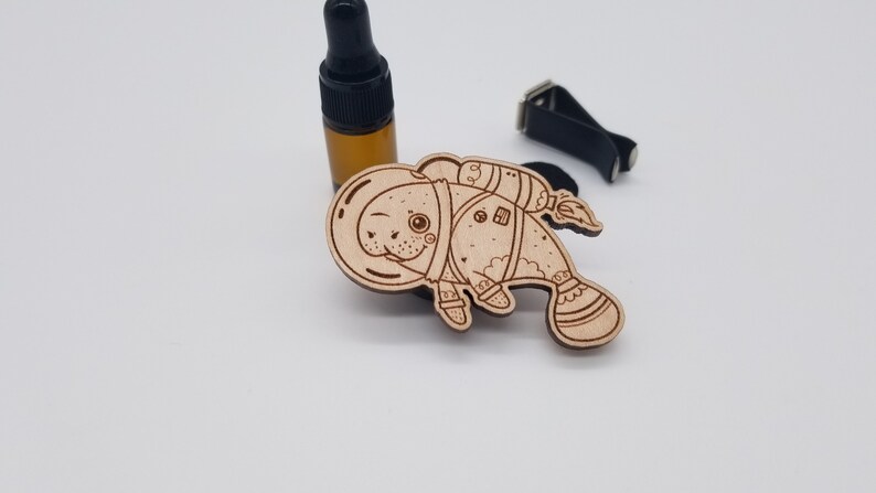 Manatee Diffuser Manatee Astronaut in Space Car Vent Air Freshener Charm 3ml Bottle of ...