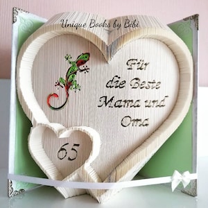 Buch quilling Hochzeit Geschenk Geschenkidee Verlobung taufe Geburtstag handmade gefaltet baby Unikat Hochzeitsgeschenk Liebe Eltern Anker Bild 1