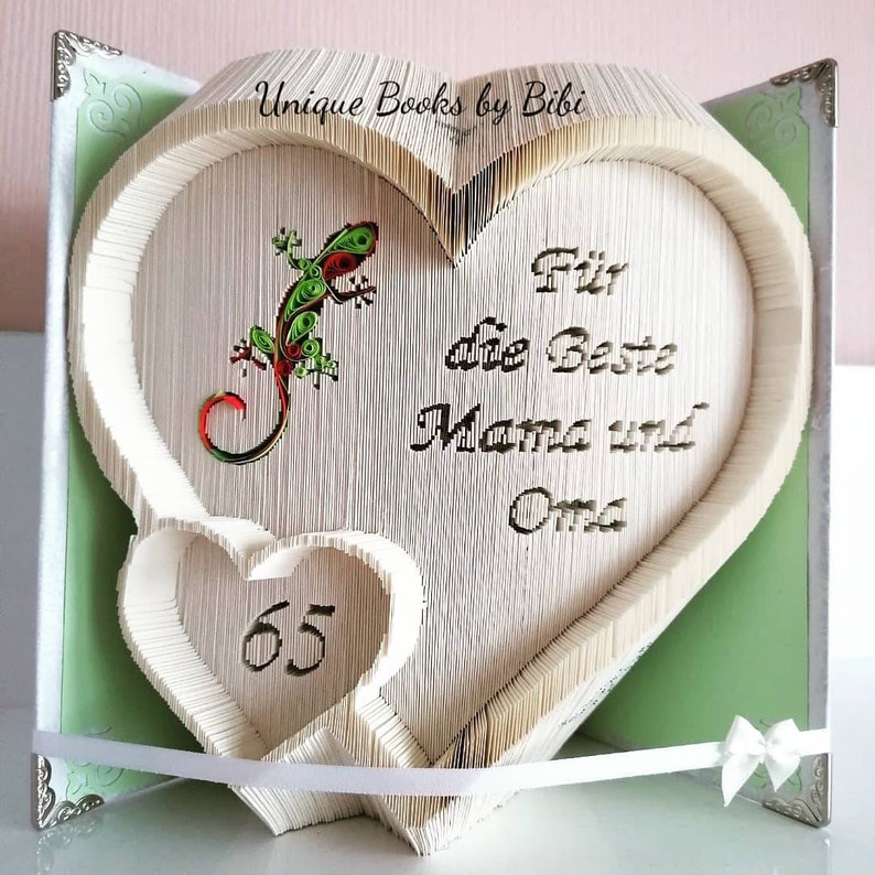 Buch quilling Hochzeit Geschenk Geschenkidee Verlobung taufe Geburtstag handmade gefaltet baby Unikat Hochzeitsgeschenk Liebe Eltern Anker Bild 1