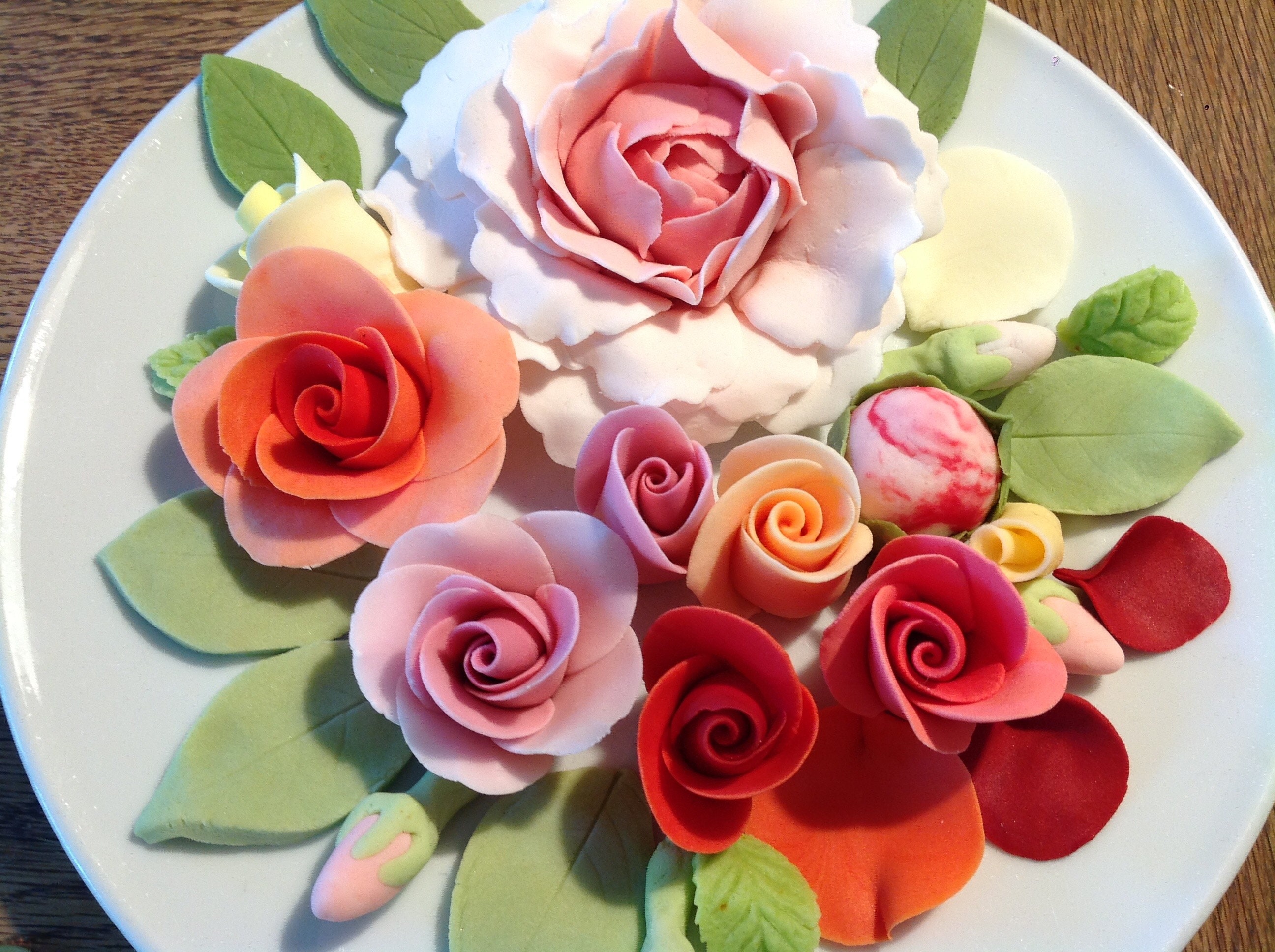 Roses Wedding Cake Birthday Decoration 70 75 Etsy