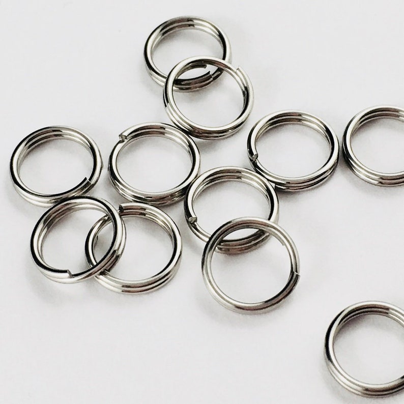 7mm Stainless Steel Split Rings 7x1mm 18 Gauge Double Loop Etsy Australia