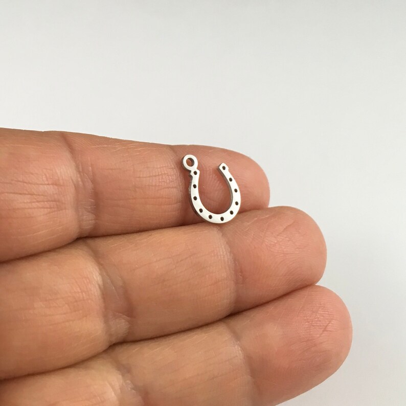 Stainless Steel Horseshoe Charm Horseshoe Pendant Good Luck Etsy