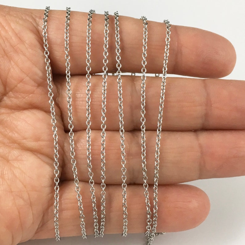 Fine Stainless Steel Chain 5 Metres 2x1.5x0.4mm Soldered Etsy Australia
