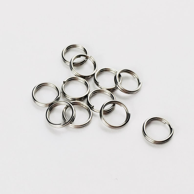 7mm Stainless Steel Split Rings 7x1mm 18 Gauge Double Loop Etsy