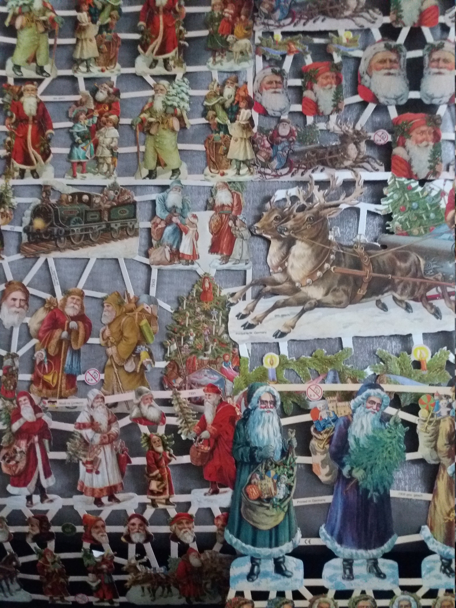 Glossy Pictures Poetry Pictures Nostalgia Santa Claus, 6 Different Christmas Motifs Without Glitter 7306, 7331, 7194, 7260, 7243, 7313
